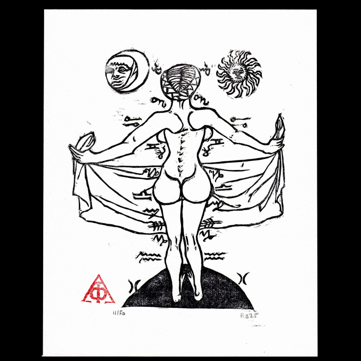 La Femme Zodiacale - Tübinger Hausbuch - Papier Vergé Detail