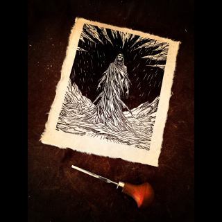 Frozen - Estampe Gravure sur Bois Originale | Atelier du Pib