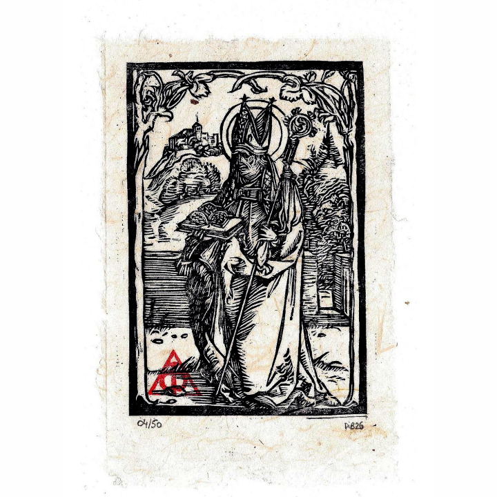 Estampe de Saint Nicolas, tirée du Salus Animae