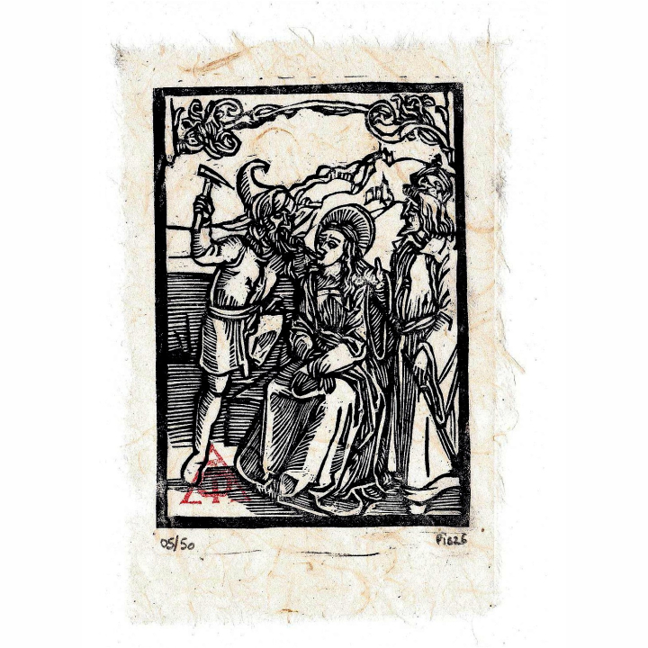 Estampe de Sainte Apolline, tirée du Salus Animae