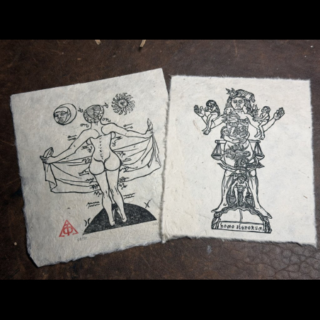 Duo des Zodiaques - Estampes Médiévales du Tübinger Hausbuch | Atelier du PIB