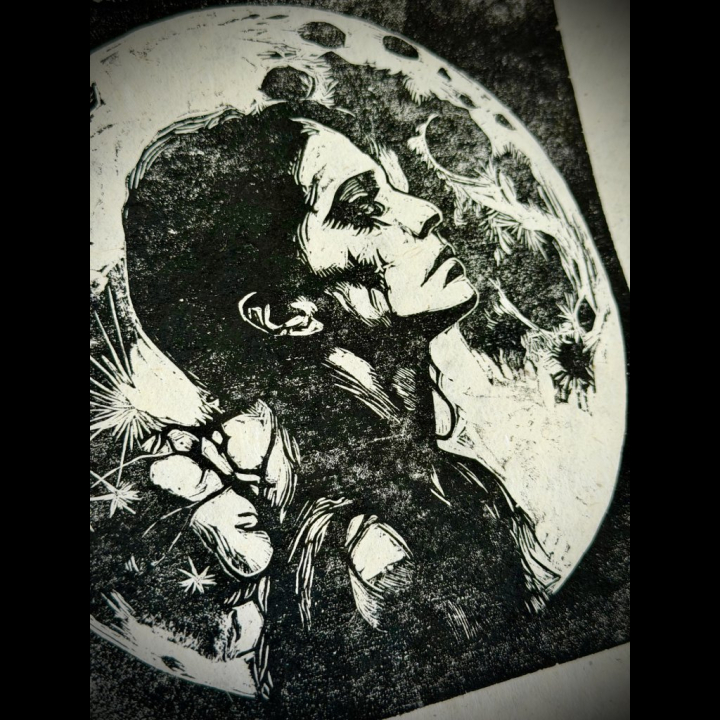 Larme de lune, papier lokta, détails