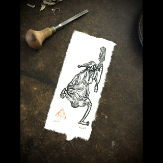 Estampe Danse Macabre Folle Lokta