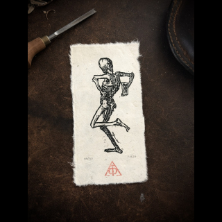 Estampe Danse Macabre le Danseur Lokta