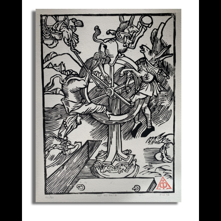 Nef des Fous - La Fortune - Gravure de Sébastien Brant (1494) | Estampe Médiévale Atelier du PIB