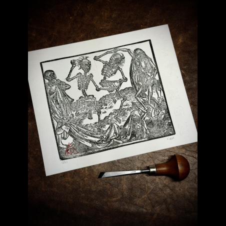 Danse Macabre sur papier ingres