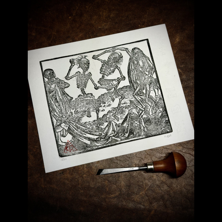 Danse Macabre sur papier ingres