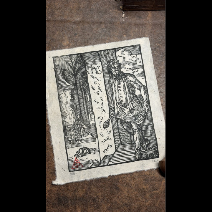 Le Cuisinier - Gravure sur bois Jost Amman (1568) | L'Atelier du PIB