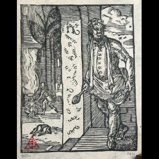 Le Cuisinier - Gravure sur bois Jost Amman (1568) | L'Atelier du PIB