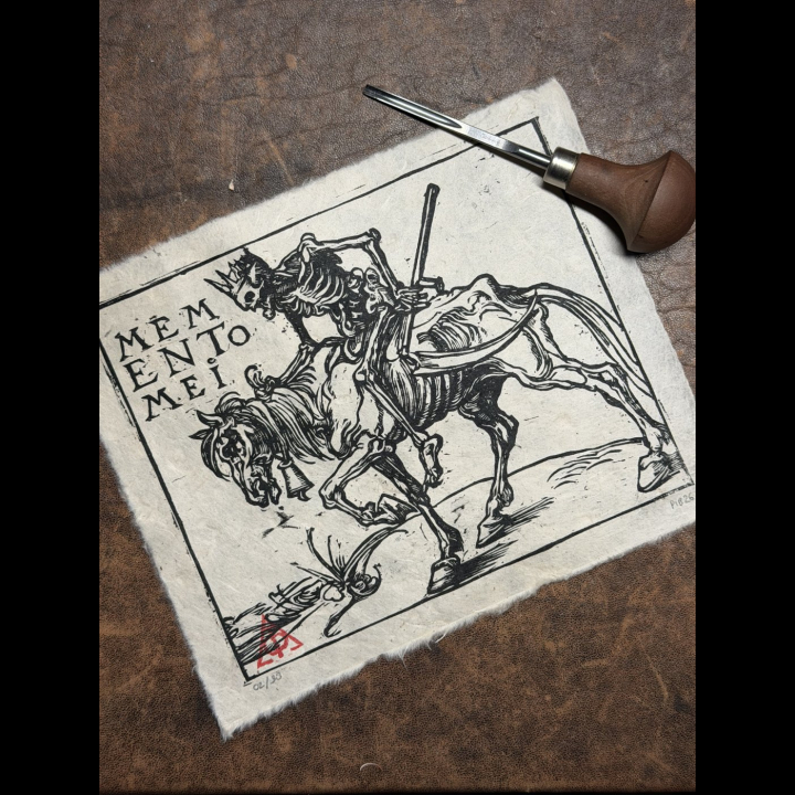 Memento Mei – Gravure d'après Dürer, 1505 | Atelier du Pib