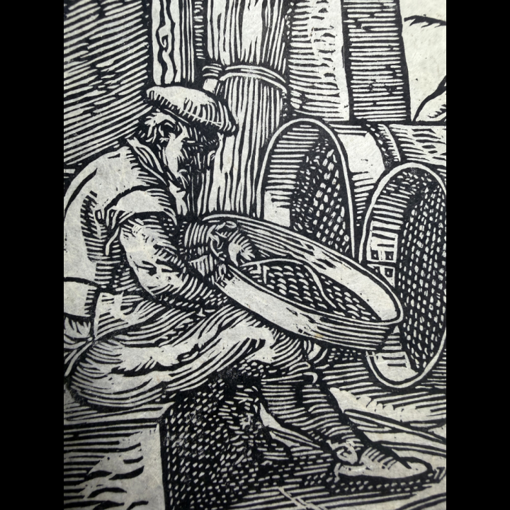 Faiseur de Cribles - Vannier - Jost Amman - 1468 - Zoom