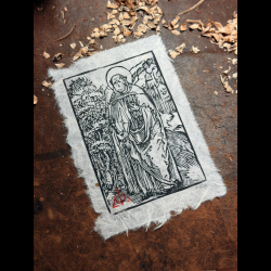 Saint Dominique : Gravure sur bois (Salus Animae)