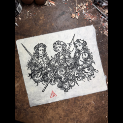 Les Amazones, estampe d'après la Chronique de Nuremberg (1493)