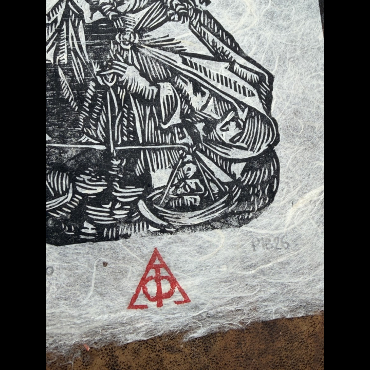 Saint Michel, Buste, Chronique de Nuremberg sur papier murier, détails balance