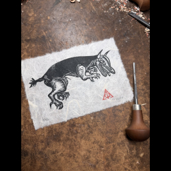 La Bête du Gévaudan, d'après un tract de 1764