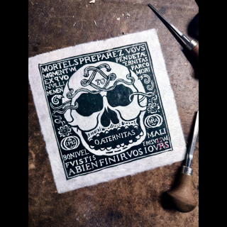 Memento Mori, impression papier lokta