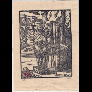 Estampe du Teinturier, d'après Jost Amman (1568) | L'Atelier du PIB