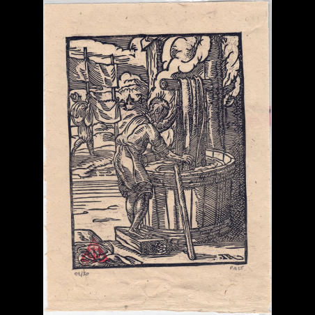 Estampe du Teinturier, d'après Jost Amman (1568) | L'Atelier du PIB