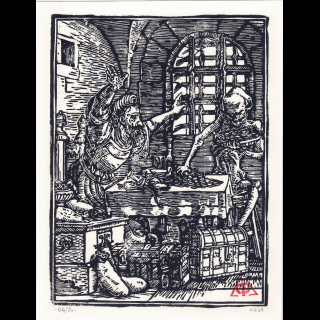 La Danse macabre – L’Homme Riche, d'après Hans Holbein