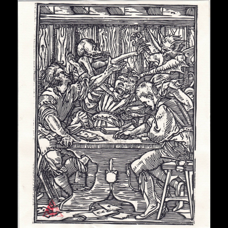 La Danse macabre – Le joueur de cart, d'après Hans Holbein