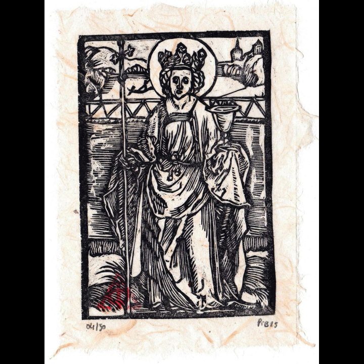 Estampes de Sainte Barbe, tirée du Salus Animae